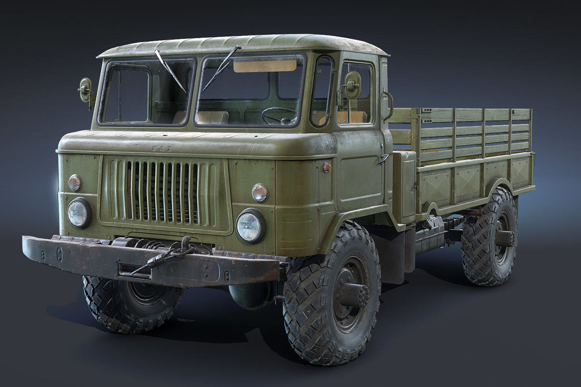 truck-gaz-66-flatbed-3d-model