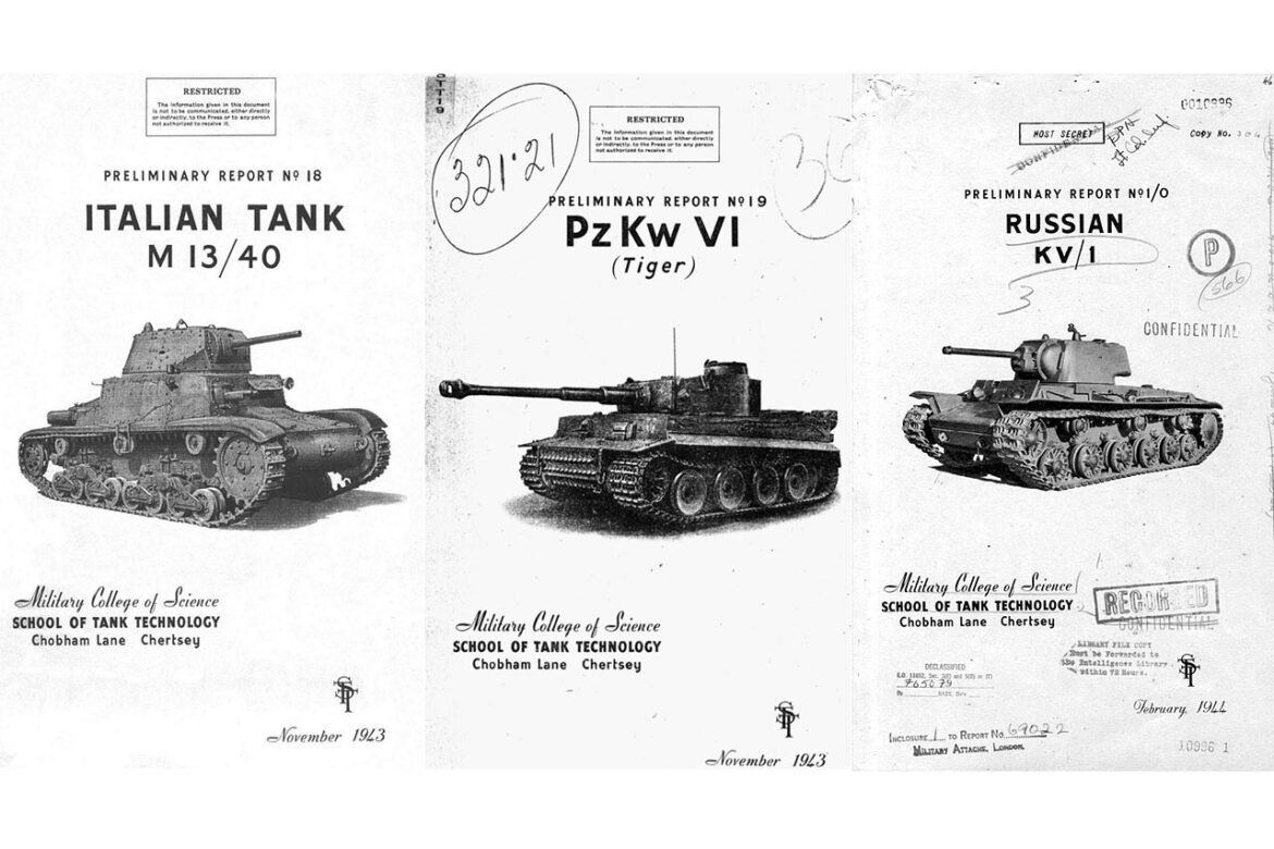 Preliminary Reports: School of Tank Technology - Military References